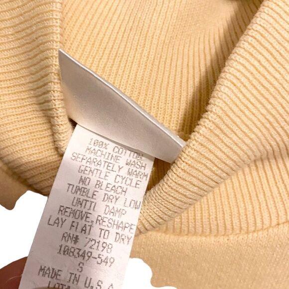 Vintage Moda International Yellow Turtleneck Sleveeless Dress Made in USA Size S - Picture 7 of 7